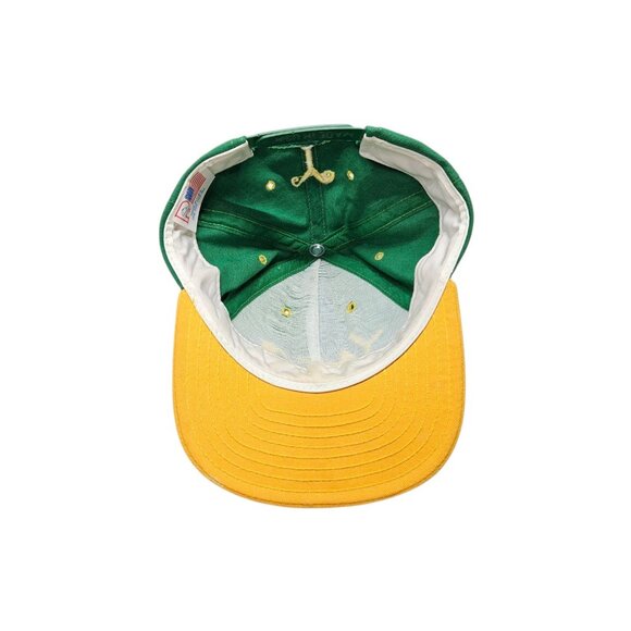 Vintage 90s Yaga Snapback Hat Cap Green Yellow Adjustable Streetwear 90s Fashion - Picture 10 of 12